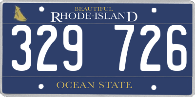 RI license plate 329726