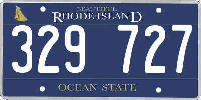 RI license plate 329727