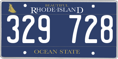 RI license plate 329728