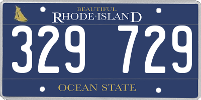 RI license plate 329729