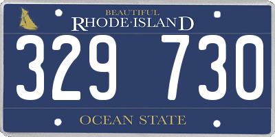 RI license plate 329730