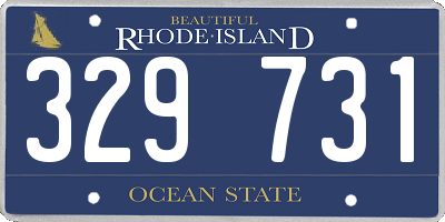 RI license plate 329731