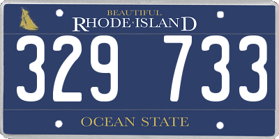 RI license plate 329733