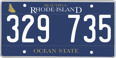 RI license plate 329735
