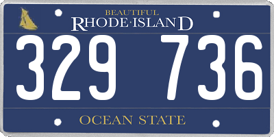 RI license plate 329736