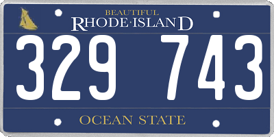 RI license plate 329743