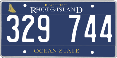 RI license plate 329744