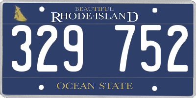 RI license plate 329752