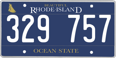 RI license plate 329757