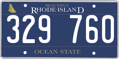 RI license plate 329760