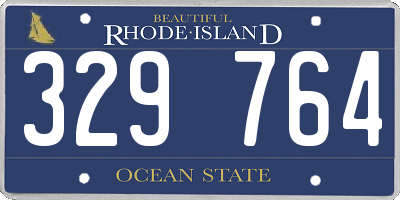 RI license plate 329764