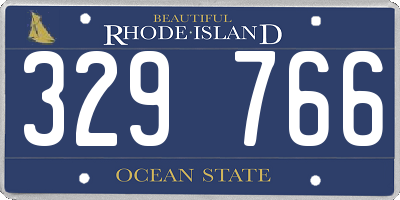 RI license plate 329766