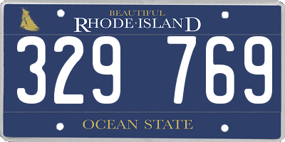 RI license plate 329769