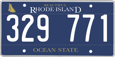 RI license plate 329771