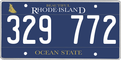 RI license plate 329772