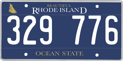 RI license plate 329776