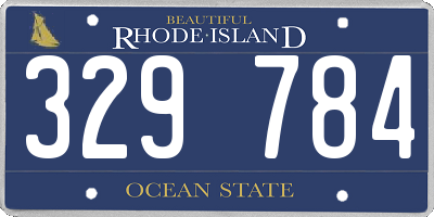 RI license plate 329784