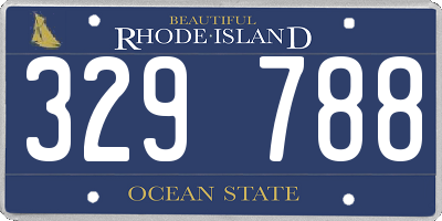 RI license plate 329788