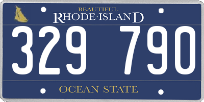 RI license plate 329790