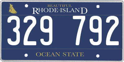 RI license plate 329792
