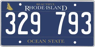 RI license plate 329793