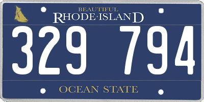 RI license plate 329794