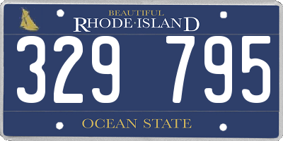 RI license plate 329795