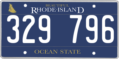 RI license plate 329796