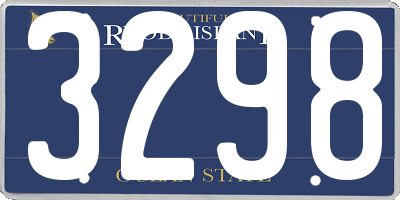 RI license plate 3298