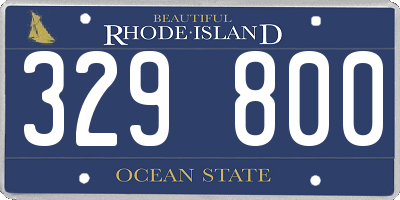 RI license plate 329800