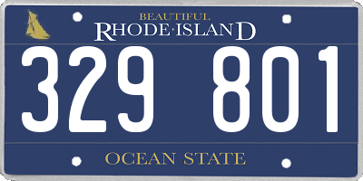 RI license plate 329801