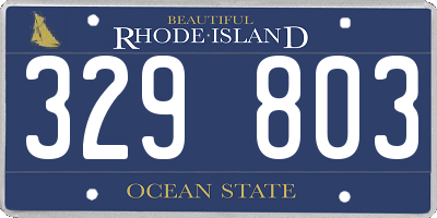 RI license plate 329803