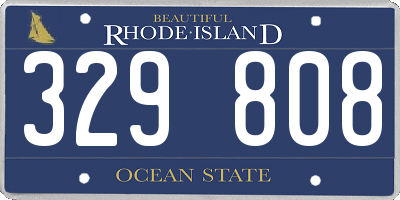 RI license plate 329808