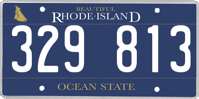 RI license plate 329813