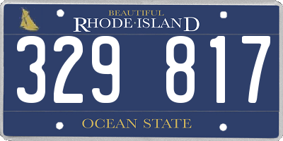 RI license plate 329817