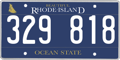 RI license plate 329818