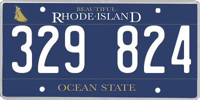 RI license plate 329824