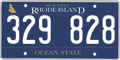 RI license plate 329828