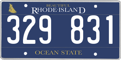 RI license plate 329831