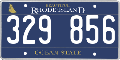 RI license plate 329856