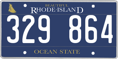 RI license plate 329864