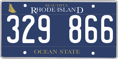 RI license plate 329866