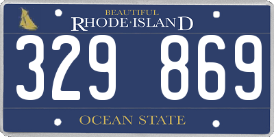 RI license plate 329869