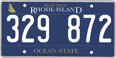 RI license plate 329872
