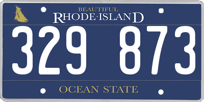 RI license plate 329873