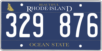 RI license plate 329876
