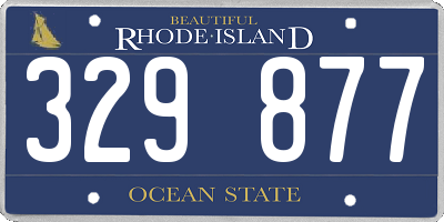 RI license plate 329877