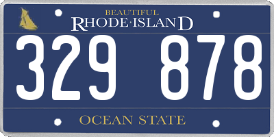 RI license plate 329878