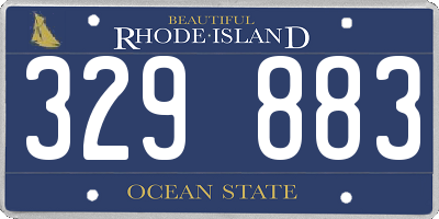 RI license plate 329883