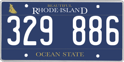 RI license plate 329886